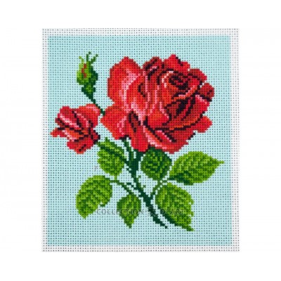 Tela Impressa Ponto Cruz Rosas