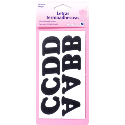 Letras Termoadesivas Pretas