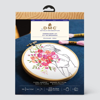 Kit de Bordado Abraço Floral