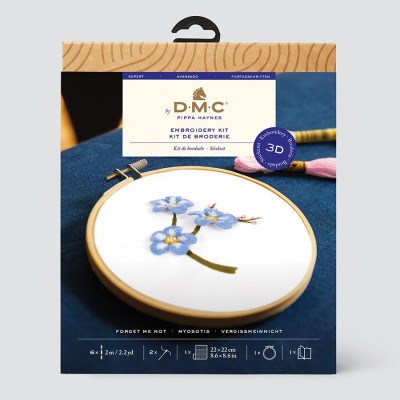 Kit de Bordado Flor Não me...